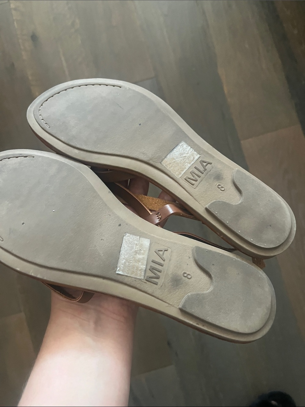 MIA Tan Strappy Sandals for Women - Picture 2 of 4